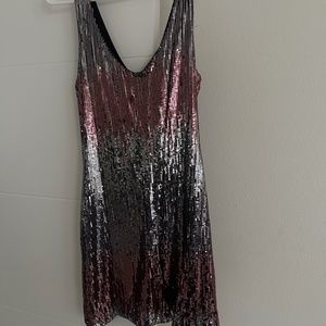 Silver/Pink sequin Dress